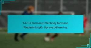 3-4-1-2 Formace: Přechody formace, Přepínání stylů, Úpravy během hry
