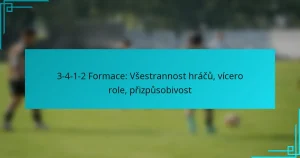 3-4-1-2 Formace: Všestrannost hráčů, vícero role, přizpůsobivost